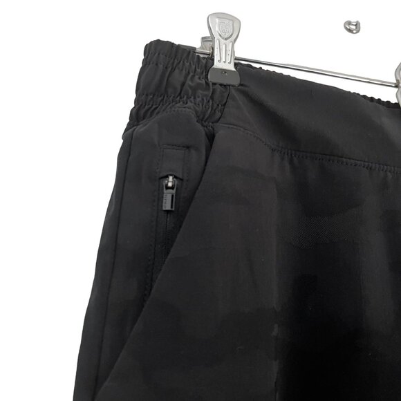 Athleta Womens Black Camo Brooklyn Textured Lined Jogger Pants Size 4 Petite - Picture 3 of 8